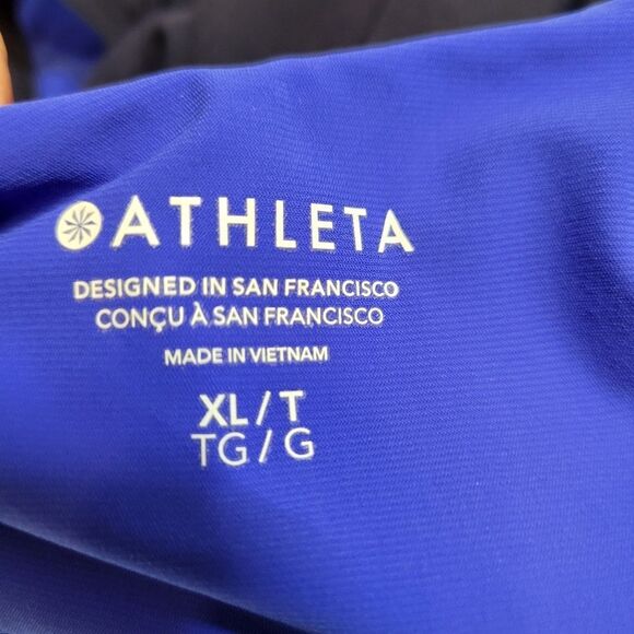 Athleta Coastline Blue Colorblock One Piece Swimsuit Women's XL Cerulean - Picture 6 of 10